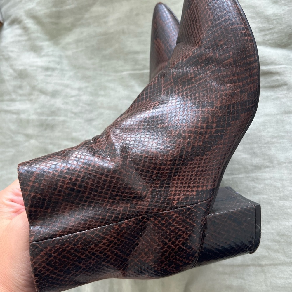 Marc Fisher Jarli Pointy Ankle Boot - Snakeskin - image 4